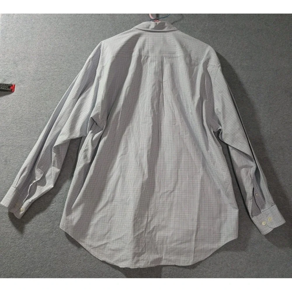 VTG Gap Dress Shirt Mens L Blue Check Plaid Button Down Classic Fit Hong Kong‎